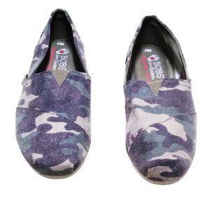 Skechers Bobs women - Plush Glam Attack Life Style camo Shoes Size 6.5